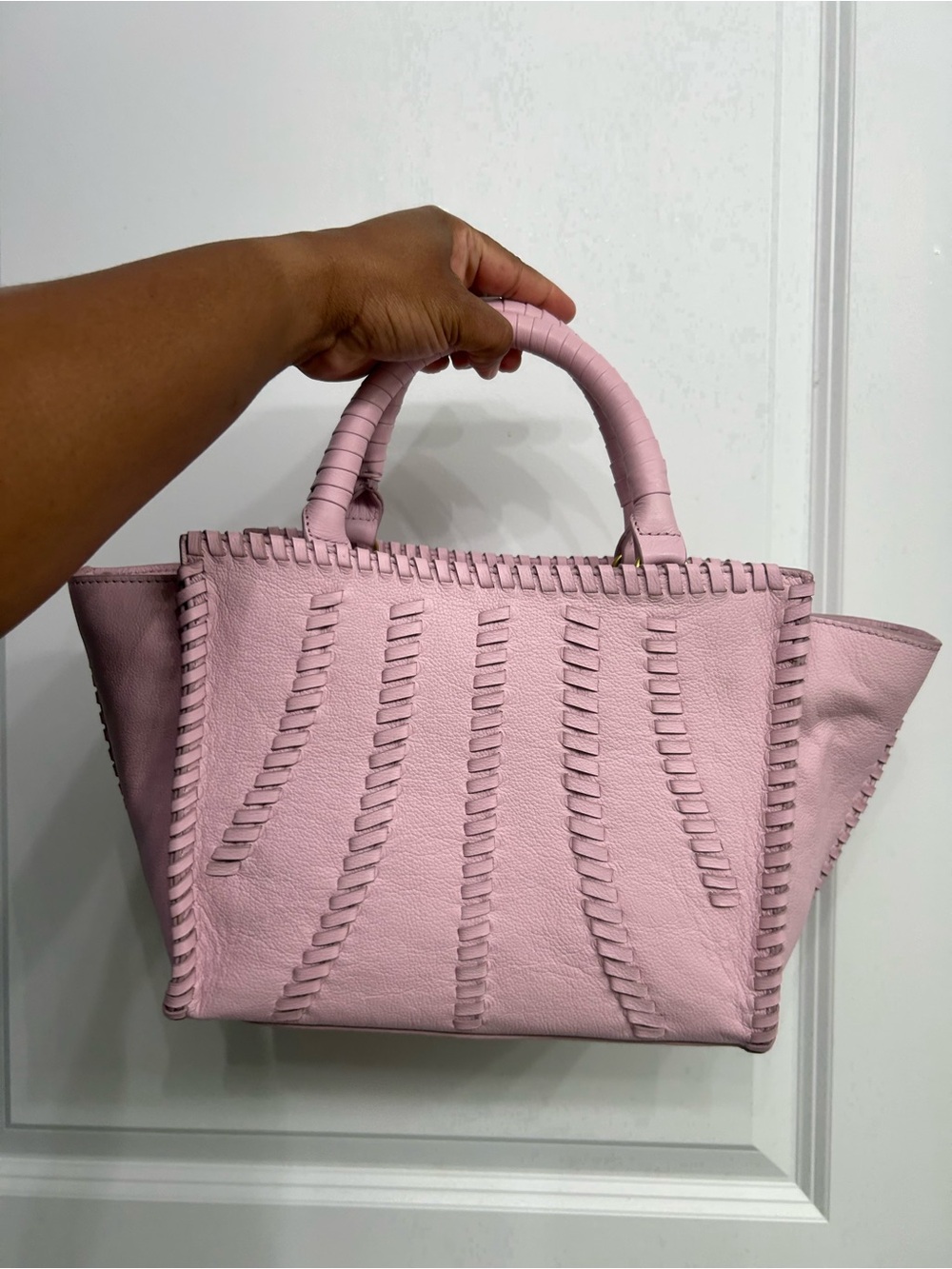Brand new Vince Camuto Medium Pink Nakia Leather Satchel